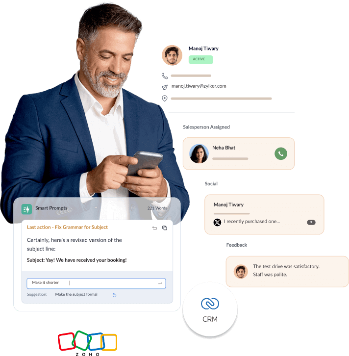 Zoho CRM for sales pipeline and customer relationship management bahrain