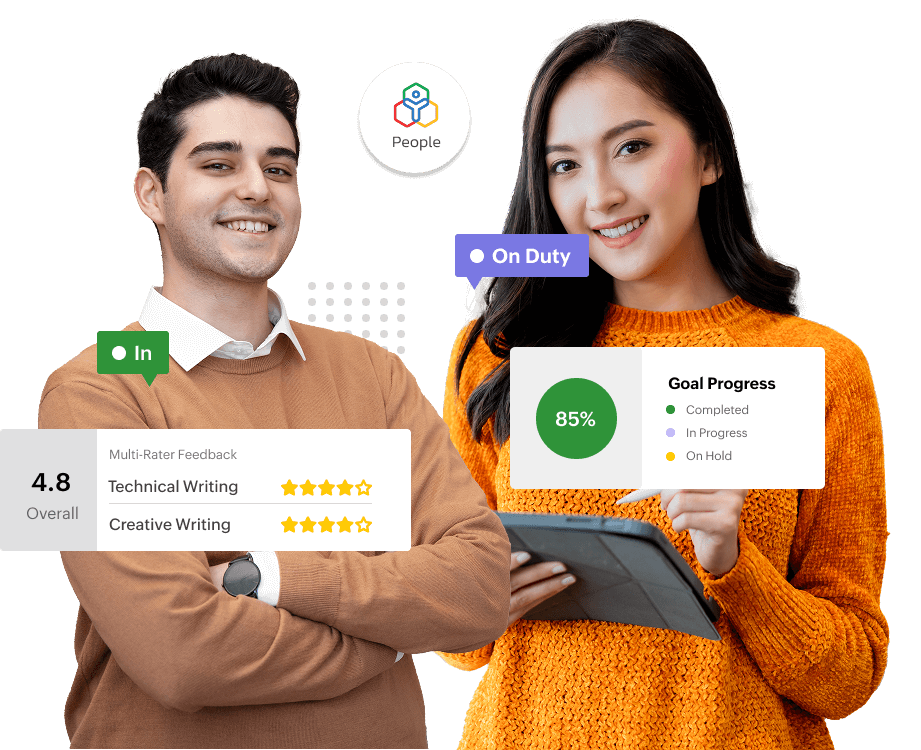 Zoho People for attendance, leave, and performance management bahrain